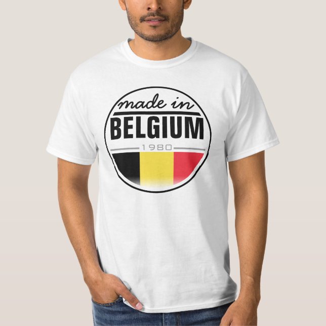 T-shirt Fabriqué en… "Belgique " (Devant)