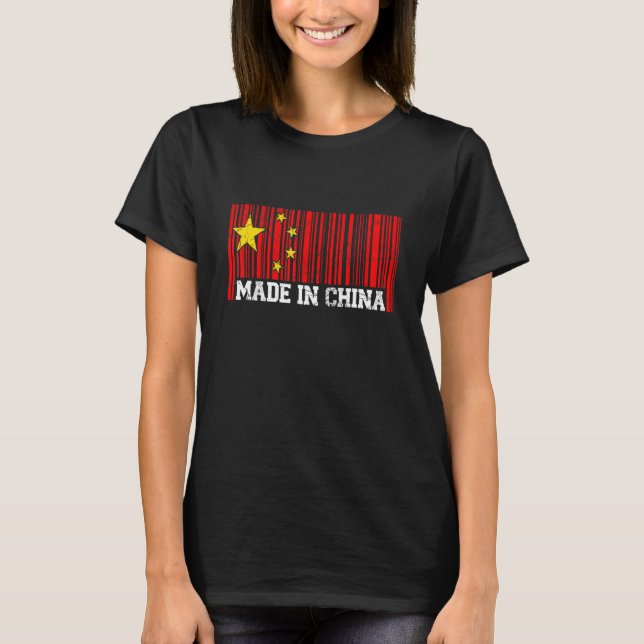 T-shirt Fabriqué en Chine Drapeau Chinois (Devant)