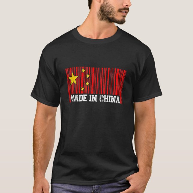T-shirt Fabriqué En Chine Drapeau Chinois (Devant)