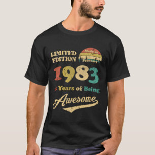 T-shirt Fabriqué En Février 1983 40 Ans D'Être Étonnant