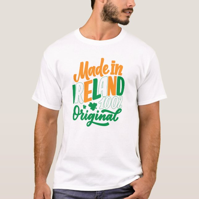 T-shirt Fabriqué en Irlande St Patrick's Day (Devant)