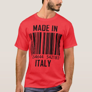 T-shirt Fabriqué En Italie Barcode Drôle
