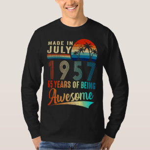 T-shirt Fabriqué En Juillet 1957 65 Ans D'Être Un Vignon M
