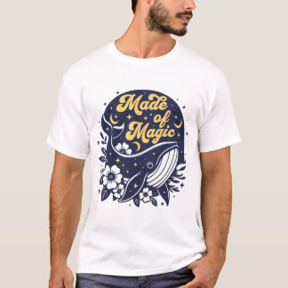 T-shirt Fabriqué En Magie - Boho Whale Floral Nature Summe