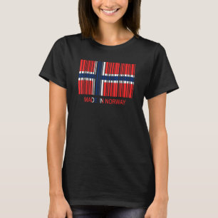 T-shirt Fabriqué en Norvège Indicateur Code barre