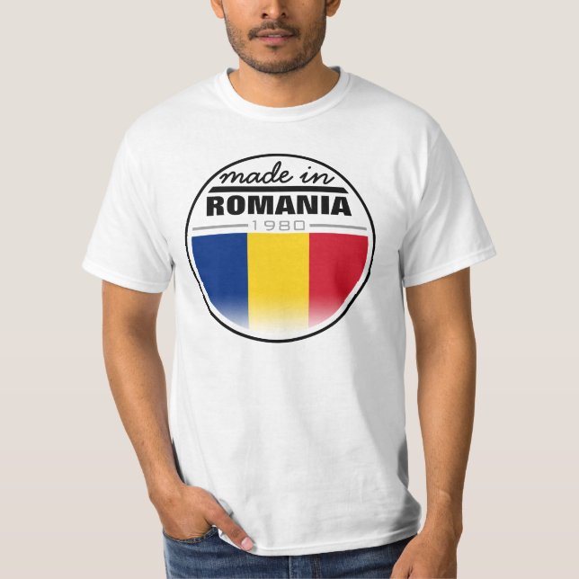 T-shirt Fabriqué… en "Roumanie " (Devant)