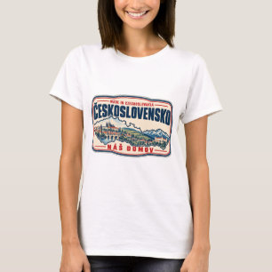 T-shirt Fabriqué en Tchécoslovaquie Fierté Rétro Tchèque S