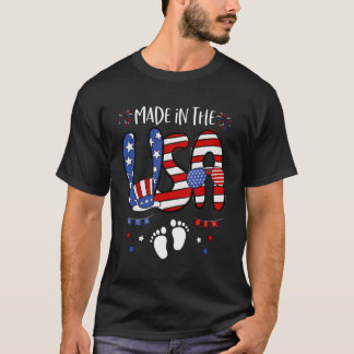 T-shirt Fabriqué En Usa Robe Patriotique 4 juillet Pregna