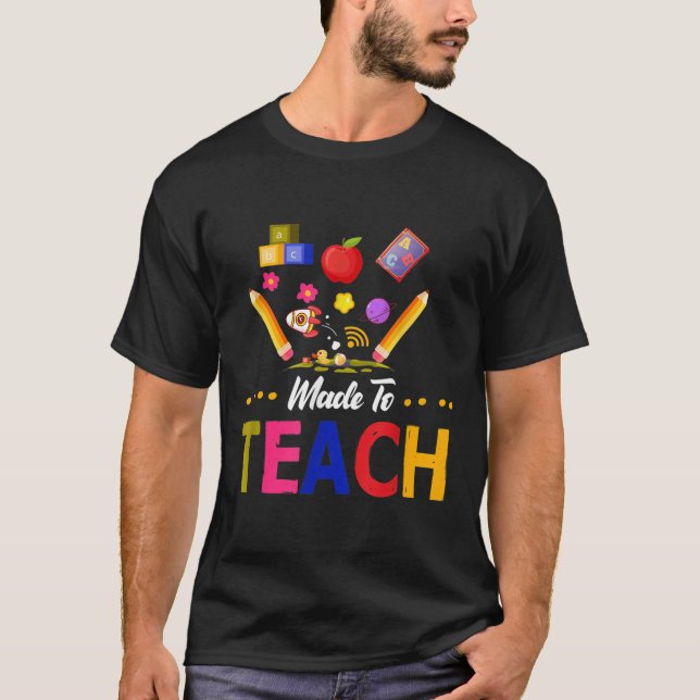 T-shirt Fabriqué Pour Enseigner Design Graphique Enseignan (Devant)