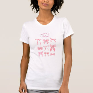 T-shirt Fabriqué pour être adoré - Collection Bow rose
