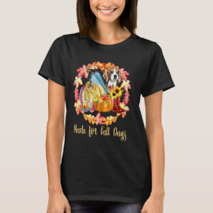 T-shirt Fabriqué Pour Les Jours D'Automne Citrouilles Agri