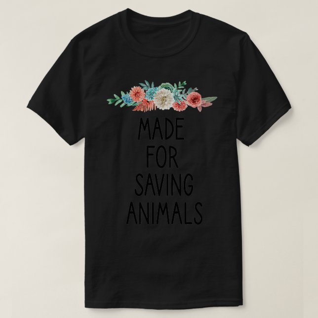 T-shirt Fabriqué pour sauver des animaux Vet vétérinaire I (Design devant)