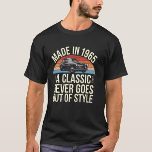 T-shirt Fabriquée en 1965 Voiture Classique Rétro 60e Anni