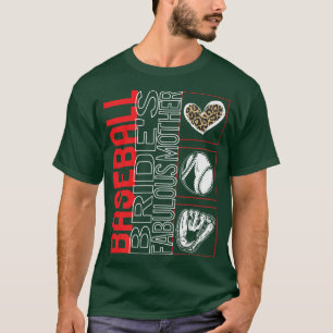 T-shirt Fabuleuse fête des mères de la mariée de baseball 