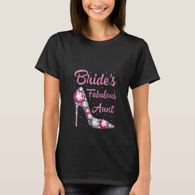 T-shirt Fabuleuse mariée de la tante des femmes, heureux M (Devant)