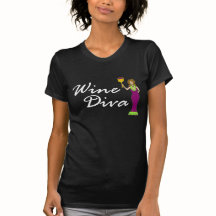 T-shirt fabuleusement foncé de diva de vin