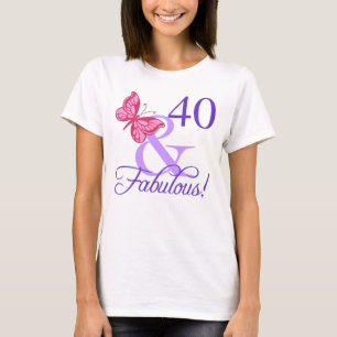 T-shirt Fabuleux 40e anniversaire pour les femmes