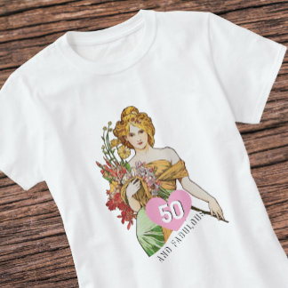 T-shirt Fabuleux 50, Fête, Déesse du Printemps, Art Vintag