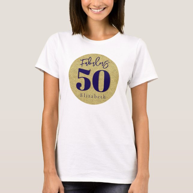 T-shirt Fabuleux 50 Gold Anniversaire (Devant)