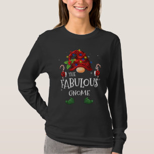 T-shirt Fabuleux Buffalo Gnome Plaid Christmas Tree Light
