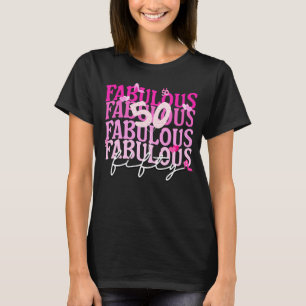 T-shirt Fabuleux Cinquante Balloon rose 50e anniversaire