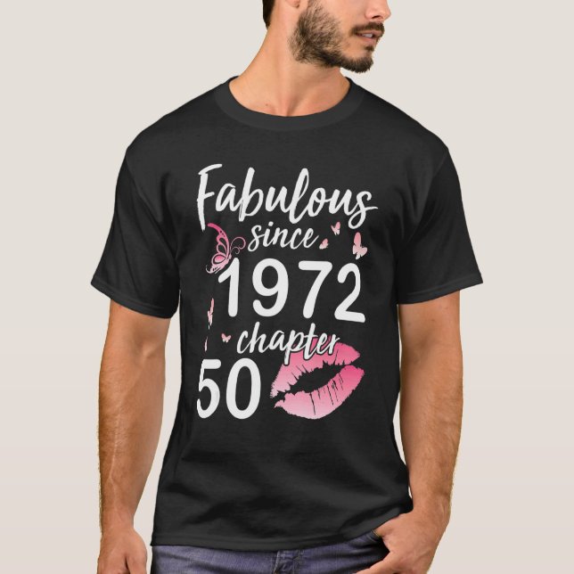 T-shirt Fabuleux Depuis 1972 Chapitre 50 Anniversaire À B (Devant)