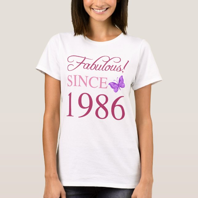 T-shirt Fabuleux depuis 1986 40e anniversaire (Devant)