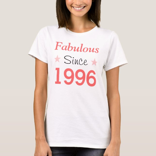 T-shirt Fabuleux depuis 1996 (Devant)