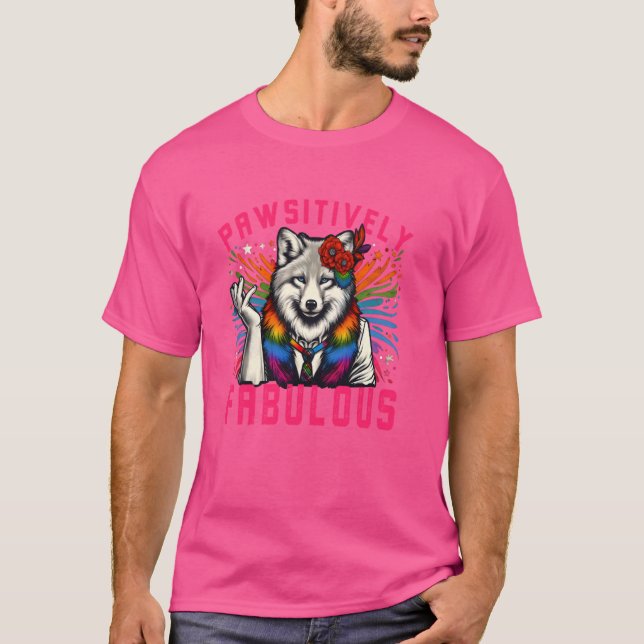 T-shirt Fabuleux et péjoratif Furry Fox Wolf Fursona Fando (Devant)