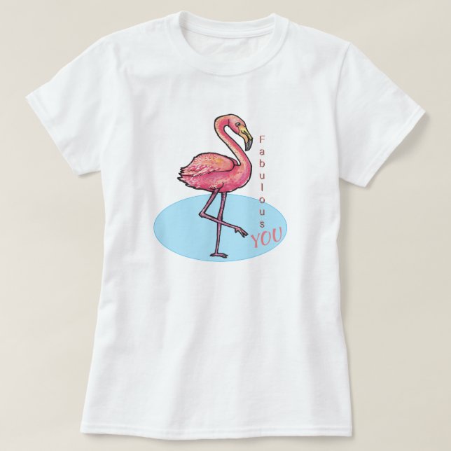 T-shirt Fabuleux femmes flamingo (Design devant)