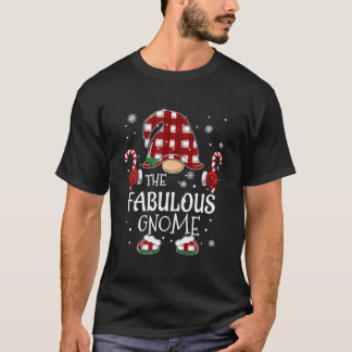T-shirt Fabuleux Gnome Buffalo Plaid Christmas Tree Famill