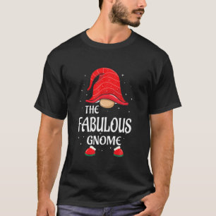 T-shirt Fabuleux Gnome Buffalo Plaid Matching Famille Chri