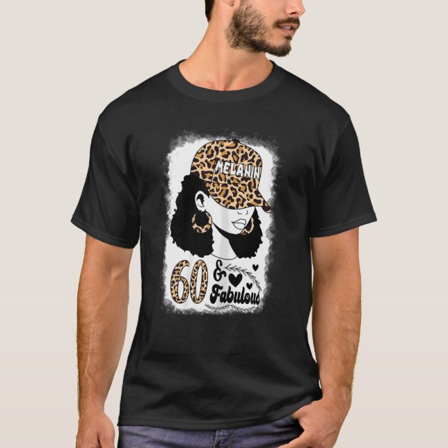 T-shirt Fabuleux Messy Bun Afro Leopar (Devant)