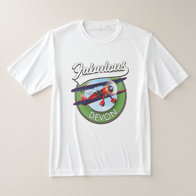 T-shirt Fabuleux patch de voyage Devon. (Poser)