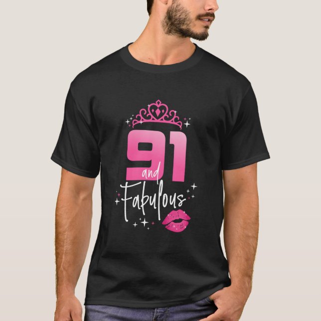T-shirt Fabulous At 91 91St Chapter 91 (Devant)