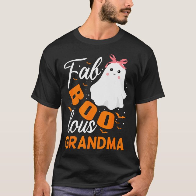 T-shirt Fabulous Faboolous Grandma Ghost Halloween  (Devant)
