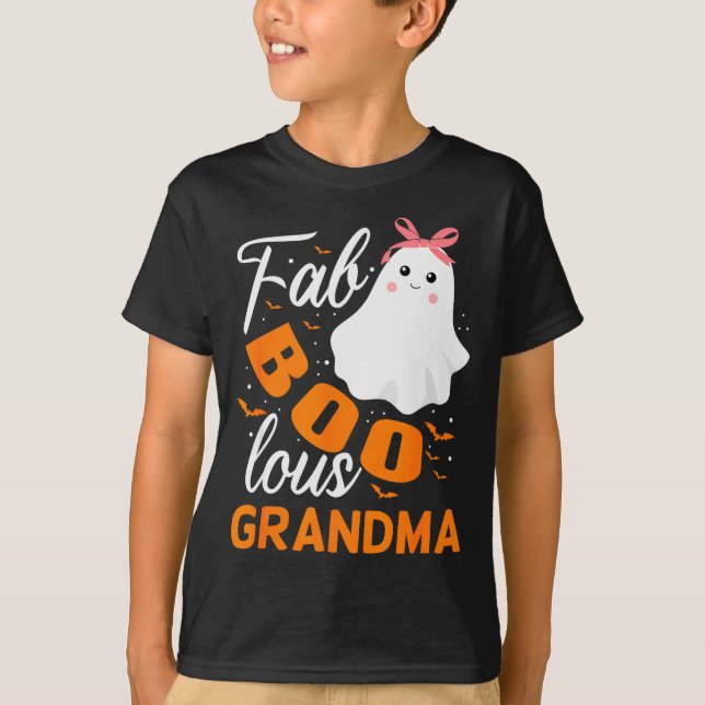 T-shirt Fabulous Faboolous Grandma Ghost Halloween  (Devant)