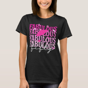 T-shirt Fabulous Fifty Cocktail Umbrella 50e Anniversaire