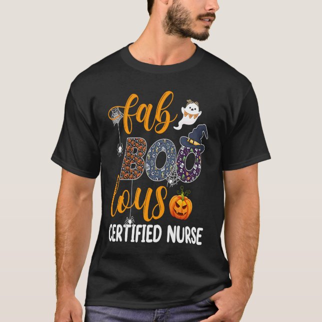 T-shirt Fabulous Nurse Costume Faboolous Certified Nurse H (Devant)