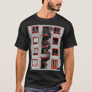 T-shirt Façade Rouge Zuidoost Balcon Bâtiment Photographie