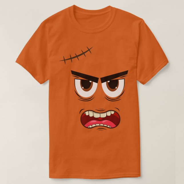 T-shirt Face 1 mignonne monstre (Design devant)