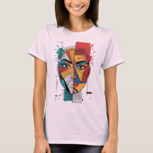 T-shirt Face abstraite