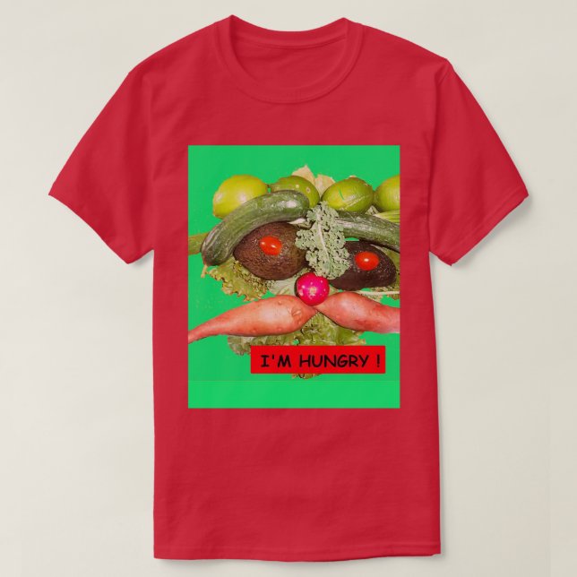 T-SHIRT FACE ALIMENTAIRE (JE FAIS FAIM) (Design devant)
