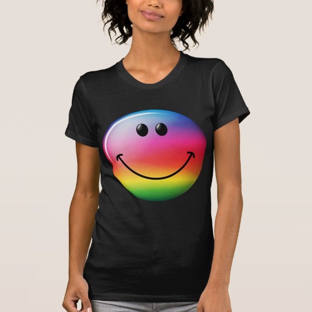 T-shirt Face arc-en-ciel (Devant)