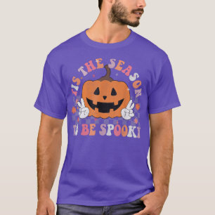 T-shirt Face citrouille C'Est La Saison D'Être Éffrayant V
