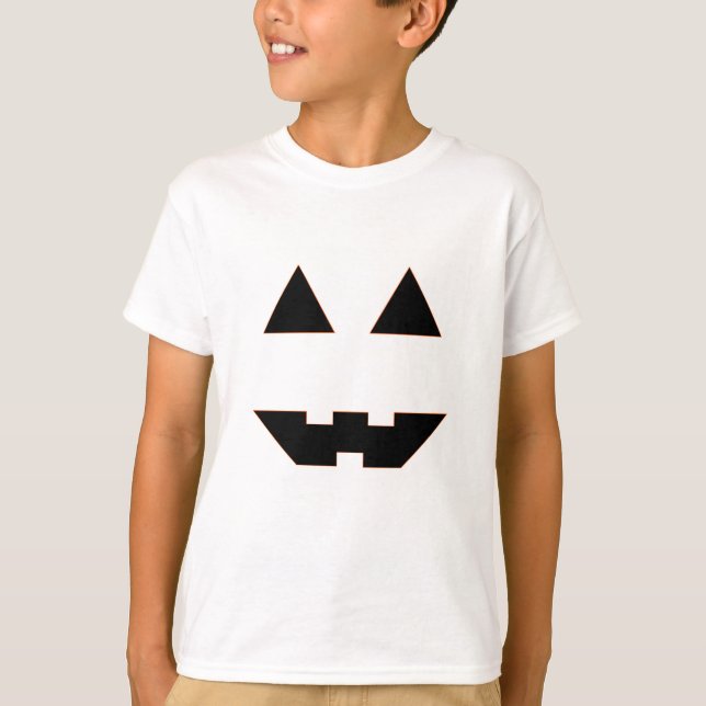 T-shirt Face Citrouille Halloween (Devant)