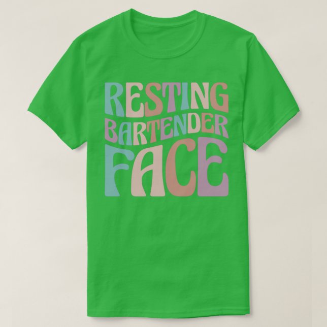 T-shirt Face de barman de repos Mixologiste 2 (Design devant)