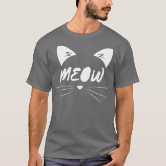 T-shirt Face de chat avec miow