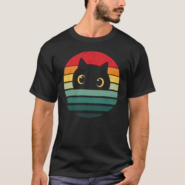 T-shirt Face de chat mignonne (Devant)