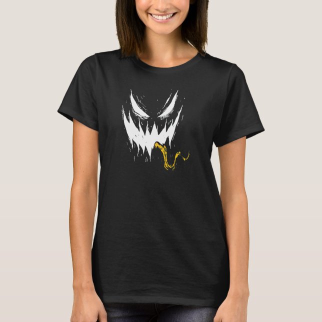 T-shirt Face de fantôme Citrouille effrayant (Devant)